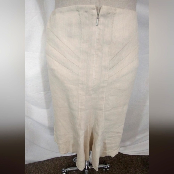 Bebe Skirt +Top Set, Jeweled, Warm Beige, Asymmetrical Hem, open back, S - Picture 10 of 13